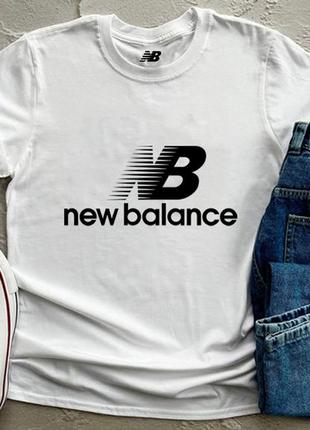 Чоловіча футболка new balance нью беланс кельвин кляйн біла мужская футболка белая