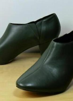 Ботинки женские замшевые зеленые 1650б