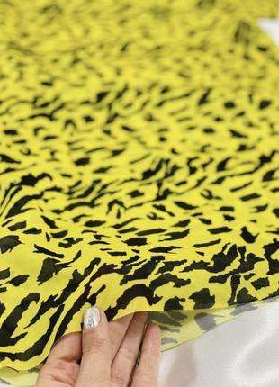 Сукня футболка неонового кольору леопардовий принт4 фото