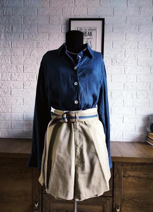 Шорти fred perry вінтаж, бежевий,сірий,лого, бавовна,l, 42
