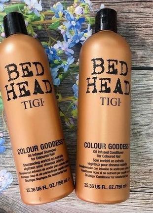 Шампунь, кондиціонер для фарбованого волосся tigi bed head color goddess for coloured hair