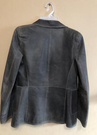 Жакет пиджак trussardi винтаж натуральная кожа2 фото