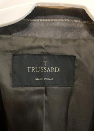 Жакет пиджак trussardi винтаж натуральная кожа3 фото