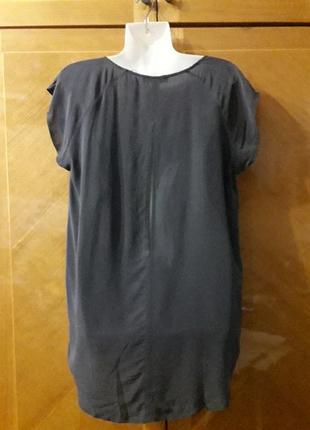 Брендова 100% шовк стильно оригінальна блуза з розрізом на спині р. 38 від minimum2 фото