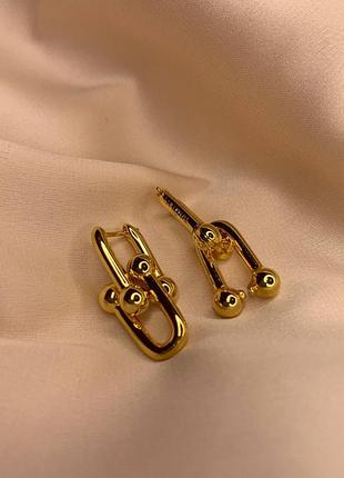 Сережки позолота5 фото