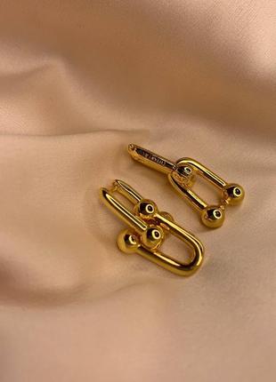 Сережки позолота4 фото