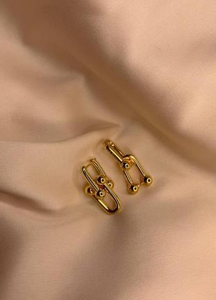 Сережки позолота3 фото