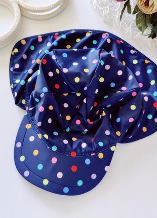 (3-4 года) солнцезащитная пляжная кепка в горох  артикул: 11632