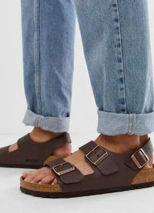 Сланцы босоножки birkenstock milano. natural leather1 фото