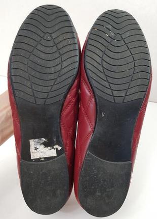 Роскошные стеганые кожаные туфли russel&bromley англия изумительного винного цвета8 фото