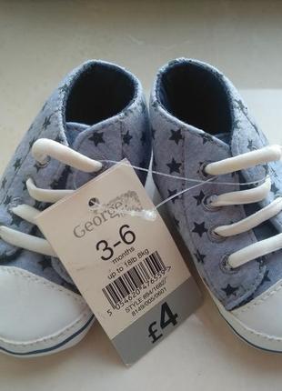 Пінетки бавовняні на дитину 3-6 місяців, фірми george