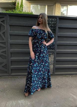 Неймовірна сукня в пол в квітковому принті💙