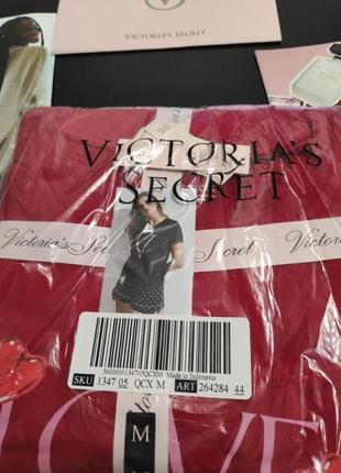 Идея для подарка 🤍хлопковая пижамка футболка+шорты р.с,м victoria's secret виктория сикрет вікторія сікрет оригинал10 фото