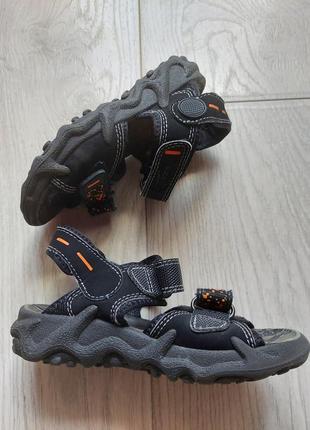 Босоножки сандали superfit черные с оранжевым 27 размер