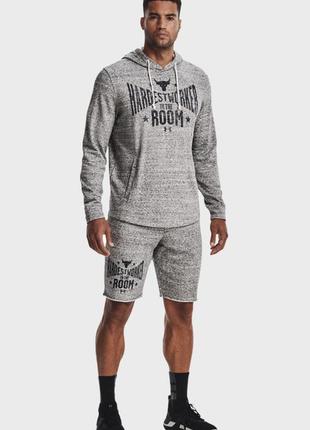 Мужское серое худи ua pjt rock terry hoodie4 фото