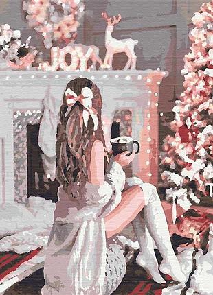 Картина по номерам бланк rb-0213 святкова камин