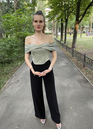 Корсет топ зелений 💚 новий! зелений