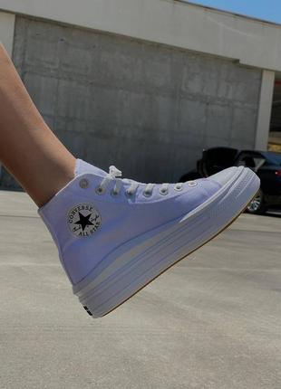 Converse hi white женские кеды конверсы белые