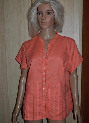 Шикарна лляна сорочка m&s 20 розмір, 100 % льон