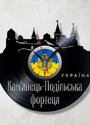 Кам'янець-подільська фортеця годинник замки україни вініловий годинник український сувенір годинники настінні 30 см3 фото