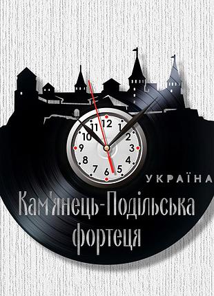Кам'янець-подільська фортеця годинник замки україни вініловий годинник український сувенір годинники настінні 30 см