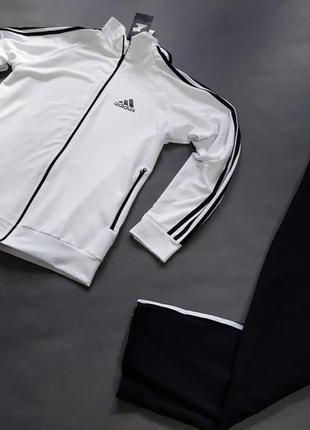 🔥чоловічий спортивний костюм adidas білий🔥1 фото