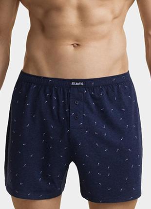 Комплект чоловічих бавовняних боксерів різних кольорів atlantic 2mbx 013