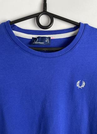 Футболка fred perry синяя базовая оверсайз оригинал фред перри9 фото