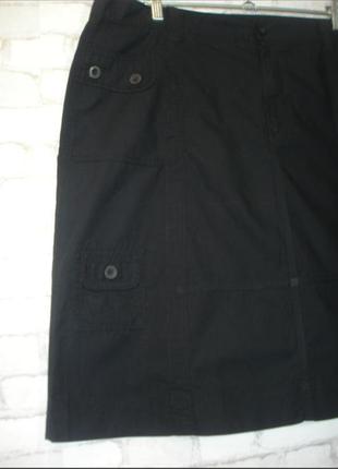 Легкая черная юбка-трапеция " maxi blue" 54-56р2 фото