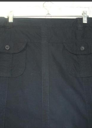 Легкая черная юбка-трапеция " maxi blue" 54-56р5 фото
