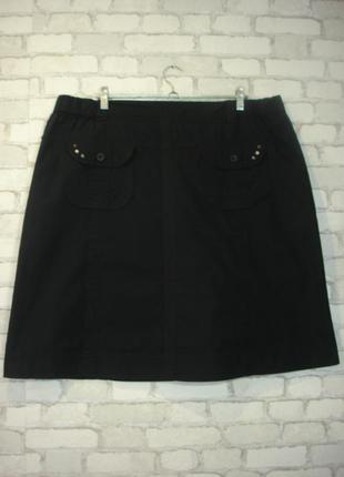 Легкая черная юбка-трапеция " maxi blue" 54-56р4 фото