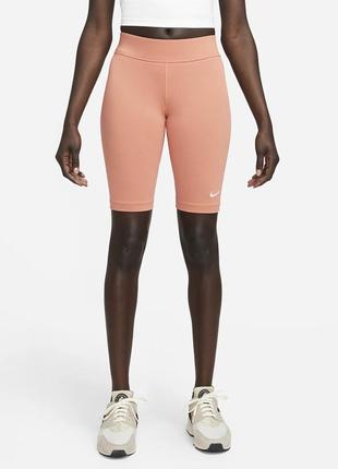 Шорти жіночі nike sportswear essential women's mid-rise bike shorts cz8526-827