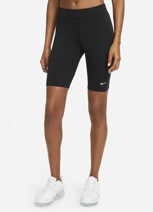 Шорти жіночі nike sportswear essential women's mid-rise bike shorts cz8526-0101 фото