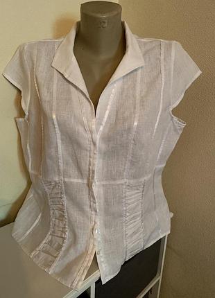 Шикарна річна блуза, marks& spenser, 💯 льон!