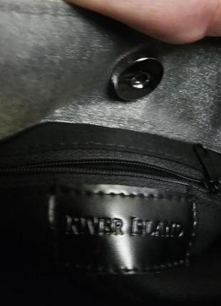 Маленькая нарядная нейлоновая сумочка шоппер цвет металик2 фото