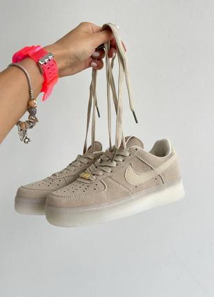 Nike air force 1 beige suede
 женские кроссовки  найк аир  форс