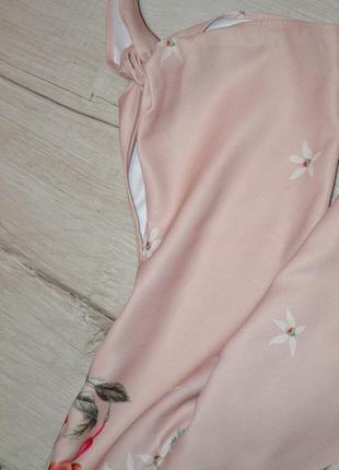 Нежный розовый пудровый пиджак цветочный принт3 фото