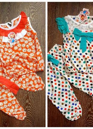 Дитячий літній костюм для дівчинки 1,5-4роки