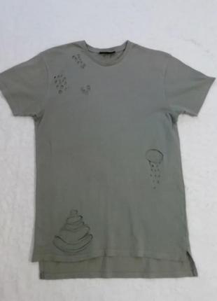 Оливкова футболка з прорізами, 100 % бавовна, туреччина