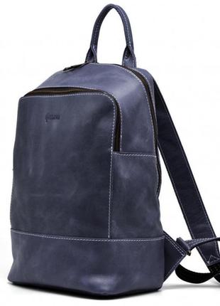 Жіночий шкіряний синій рюкзак tarwa rk-2008-3md