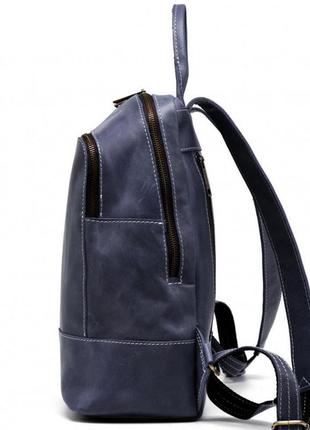 Жіночий шкіряний синій рюкзак tarwa rk-2008-3md2 фото