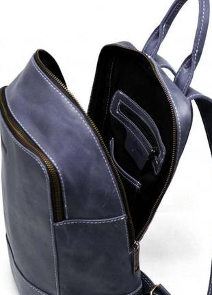 Жіночий шкіряний синій рюкзак tarwa rk-2008-3md4 фото