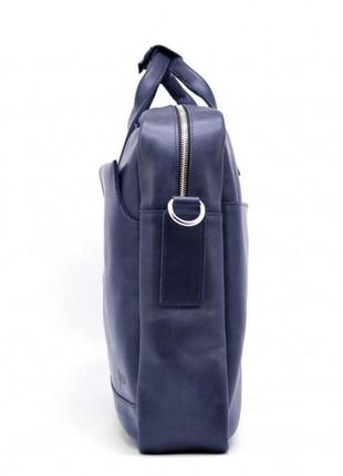 Чоловіча сумка для ноутбука 17" з натуральної шкіри синя tarwa rk-1019-4lx4 фото
