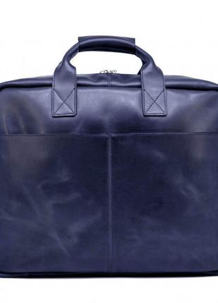 Чоловіча сумка для ноутбука 17" з натуральної шкіри синя tarwa rk-1019-4lx3 фото