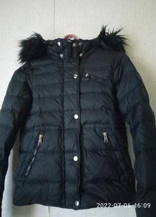 Черный пуховик,куртка зимняя vero moda р.xs-s2 фото