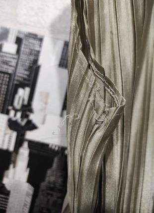 Плиссерованная блуза цвета оливы. раз.укр.48-508 фото