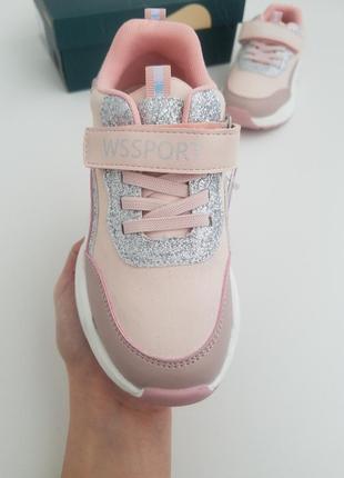 Дитячі кросівки для дівчинки рожеві дитяче взуття кросівки3 фото