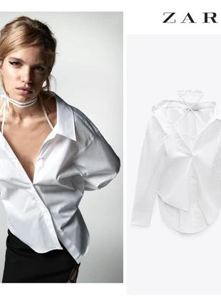 Многопозиционная асимметричная рубашка зара zara