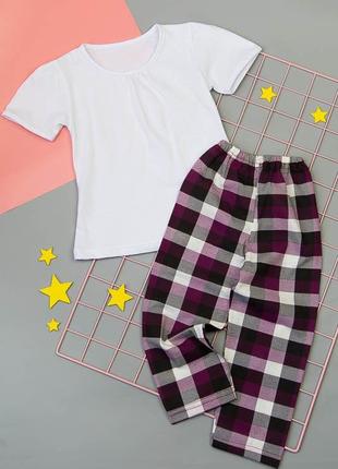 Хлопкова піжама футболка + штани, дитяча легка піжама, комплект для дому3 фото
