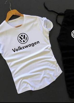 Летний мужской спортивный трикотажный костюм volkswagen